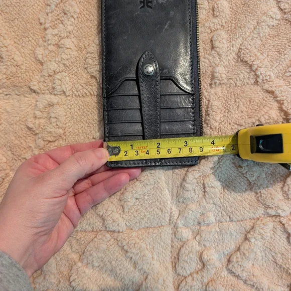 Frye Melissa Snap Card Wallet In Dark Gray - Picture 5 of 5